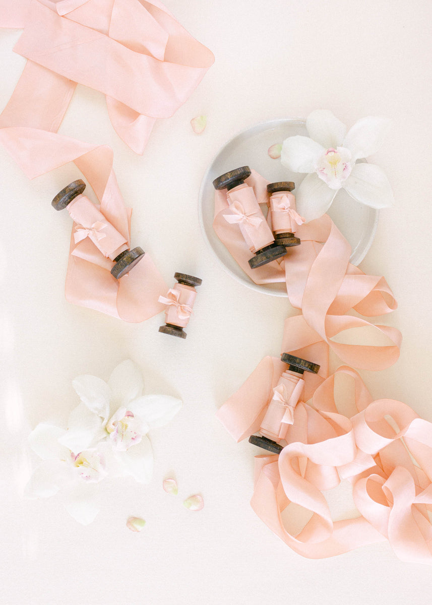 ROSÉ Colored Silk Ribbon - Beautiful Ribbon for Weddings – Lustre