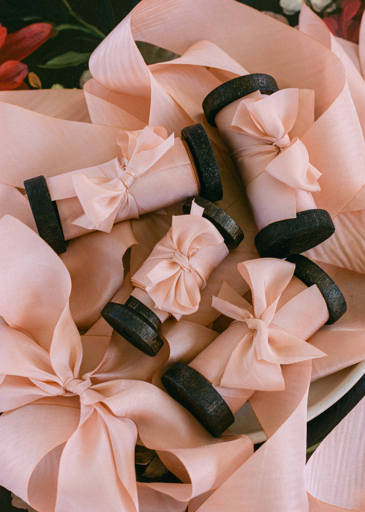 hand dyed silk ribbon for weddings