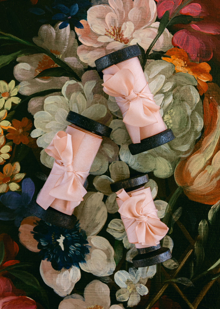 peach silk ribbon for wedding invite