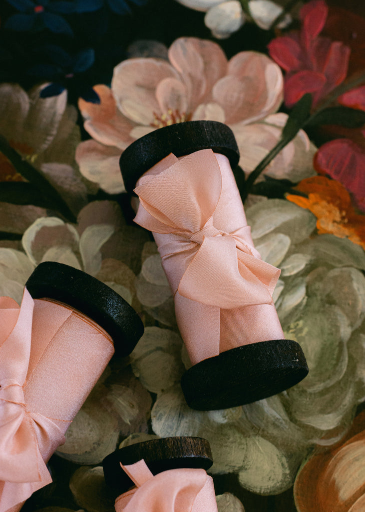 peach ribbon for stationery 