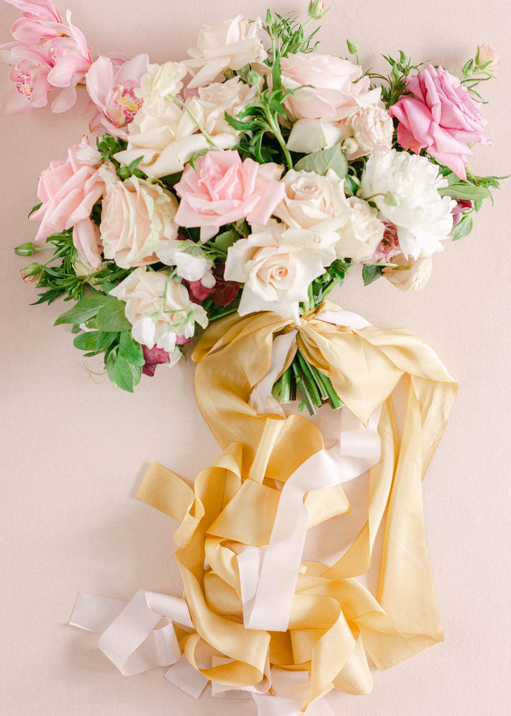 Gold Ribbon for bridal Bouquet