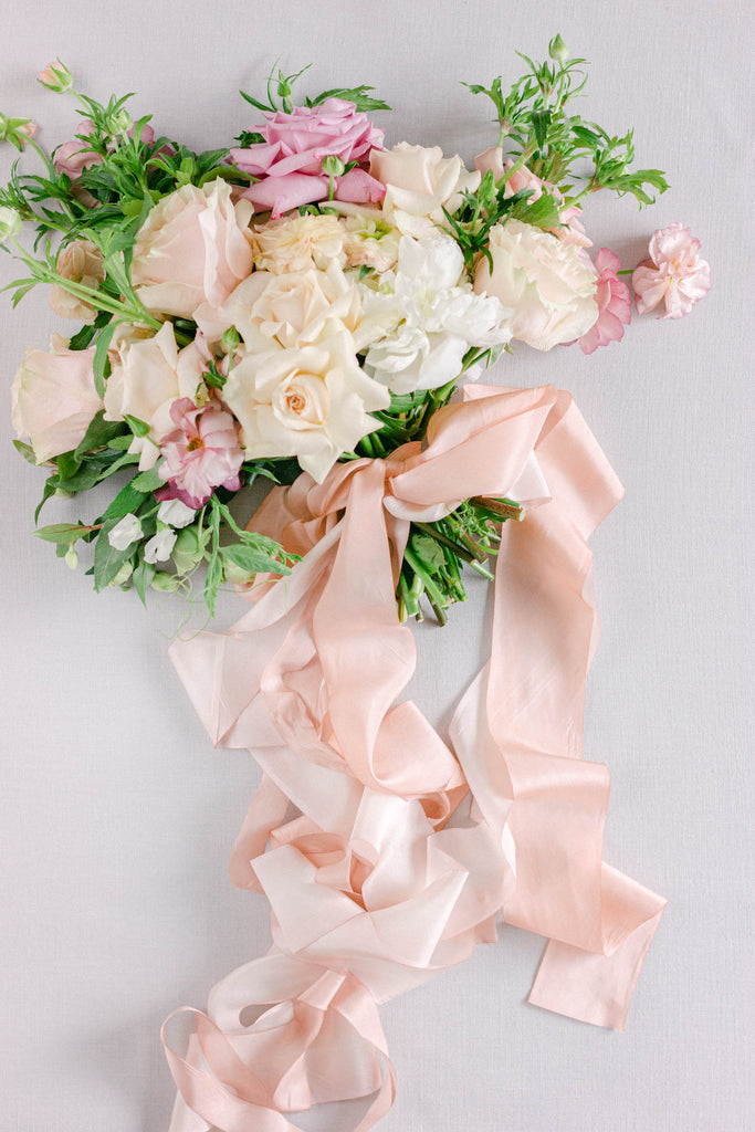Peach Bouquet Ribbon for Weddings  peach Luxury Ribbon